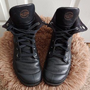 Women's  Leather Cuff Palladium Waterproof Boots
